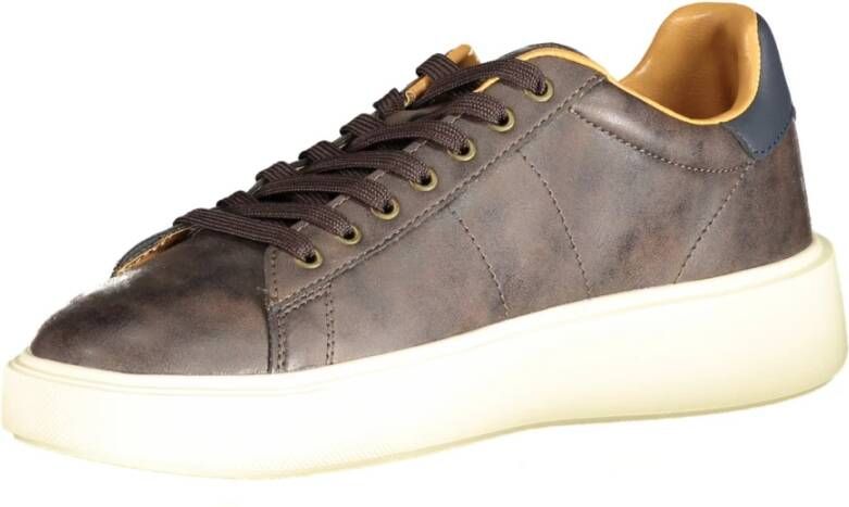 Blauer Bruine Herensportschoenen met Contrastdetails Brown Heren