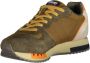 Blauer Bruine Herensportschoenen Veters Contrastdetails Print Logo Brown Heren - Thumbnail 15