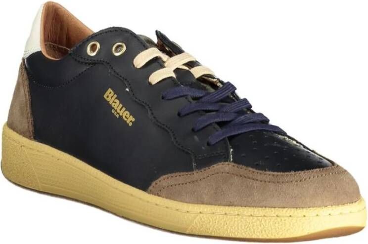 Blauer Bruine Polyester Sneakers voor Mannen Brown Heren