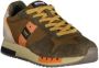 Blauer Bruine Sportsneaker met Veters en Contrastdetails Brown Heren - Thumbnail 2