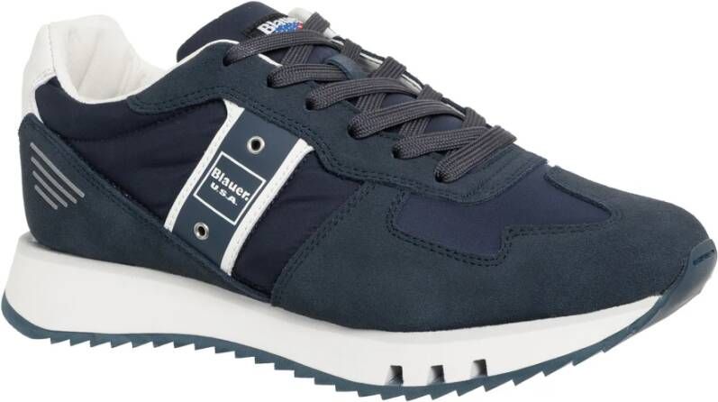 Blauer Eenvoudige Tokyo Sneakers met Vetersluiting Blue Heren