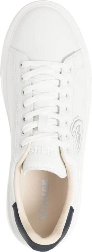 Blauer Eenvoudige Vetersneakers White Heren