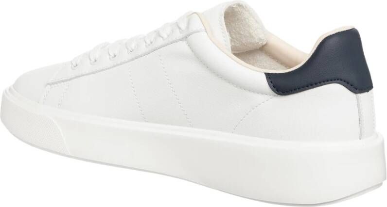 Blauer Eenvoudige Vetersneakers White Heren