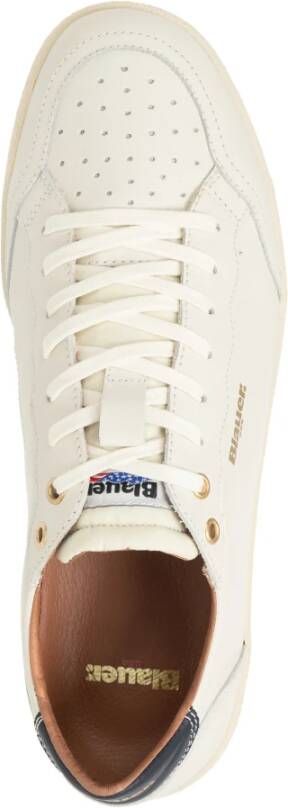 Blauer Effen Veterschoenen White Heren