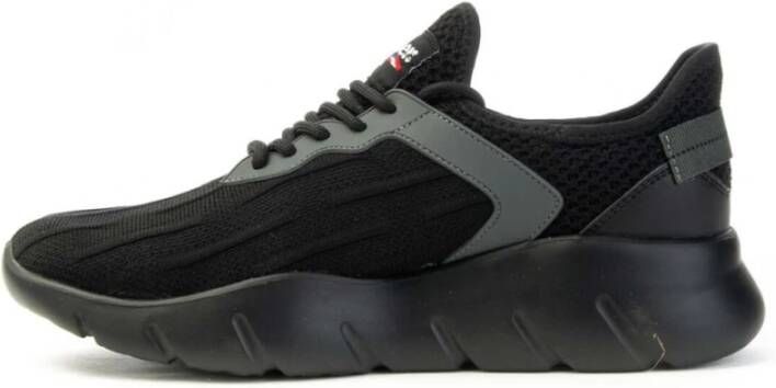 Blauer Elastische Sneakers Ultralicht Comfortabel Veelzijdig Black Heren