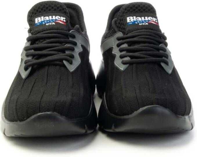 Blauer Elastische Sneakers Ultralicht Comfortabel Veelzijdig Black Heren