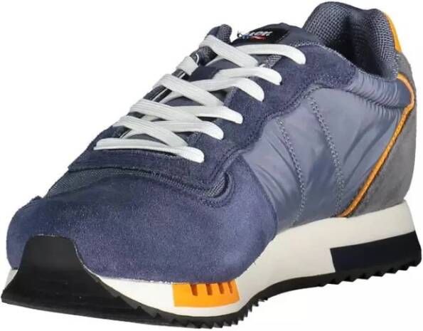 Blauer Elegante Blauwe Sneakers met Extra Veters Blue Heren