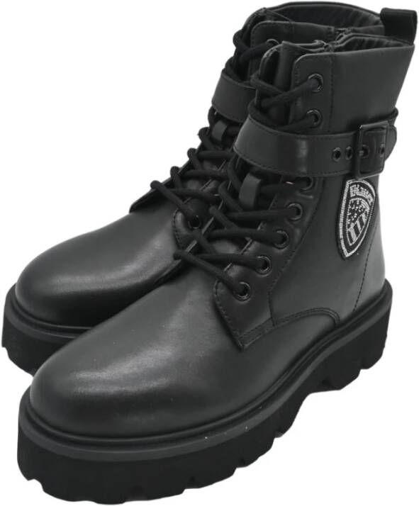 Blauer Eva 02 Leren Laars Zwart Black Dames