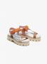 Blauer Moderne Oversized Platte Sandalen Oranje Dames - Thumbnail 2