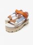 Blauer Moderne Oversized Platte Sandalen Oranje Dames - Thumbnail 5