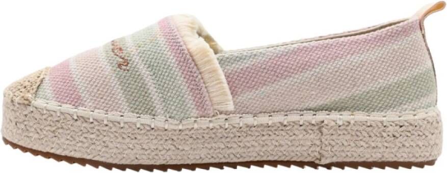 Blauer Gestreepte Espadrilles voor Zomer Multicolor Dames