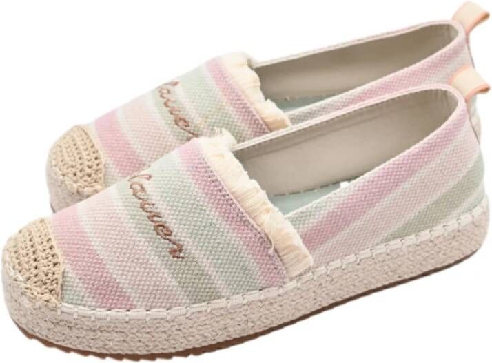 Blauer Gestreepte Espadrilles voor Zomer Multicolor Dames