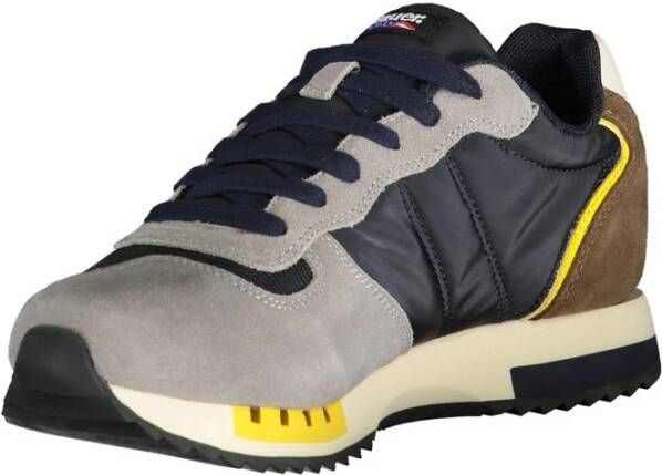 Blauer Grijze Polyester Sneaker Multicolor Heren