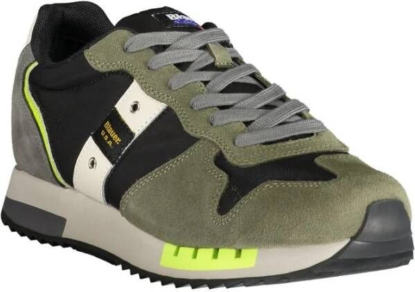 Blauer Groene Polyester Sneaker Green Heren