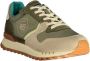 Blauer Groene Polyester Sneaker met Contrastdetails Multicolor Heren - Thumbnail 6