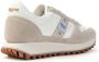 Blauer Polyester Sneaker Met Contrasterende Details En Logo - Thumbnail 10