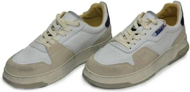 Blauer Harper Witte Leren Sneakers Multicolor Heren