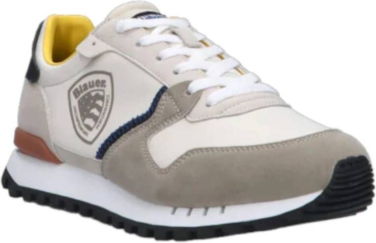 Blauer Heren Lage Sneakers van Synthetisch Leer Multicolor Heren