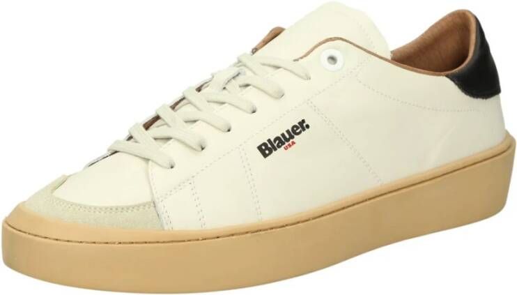 Blauer Lage Sneakers White Heren
