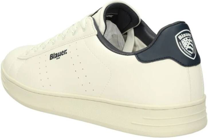 Blauer Lage Sneakers White Heren