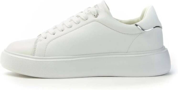 Blauer Leren Sneakers voor Vrouwen White Dames