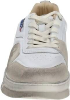 Blauer Leren Suède Sneaker Multicolor Heren