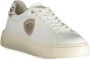 Blauer Witte Polyester Sneaker met Veters White - Thumbnail 3