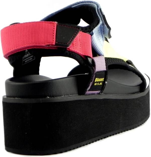 Blauer Multicolor Strappy Sandalen Multicolor Dames