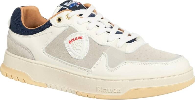 Blauer Multicolor Veterschoenen White Heren