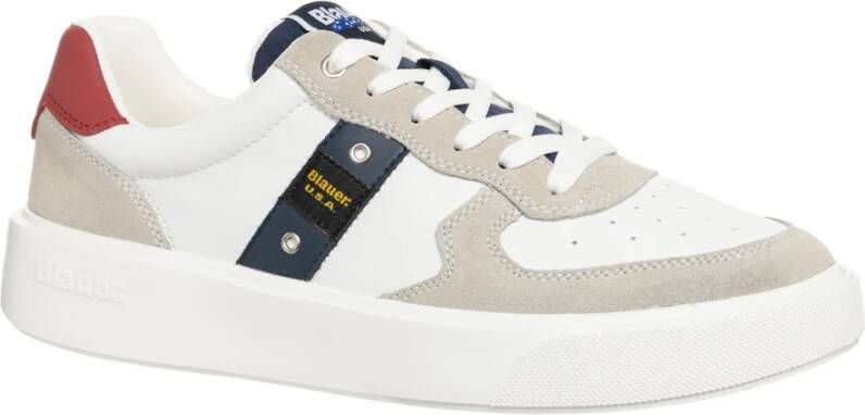 Blauer Multikleur Veterschoenen White Heren