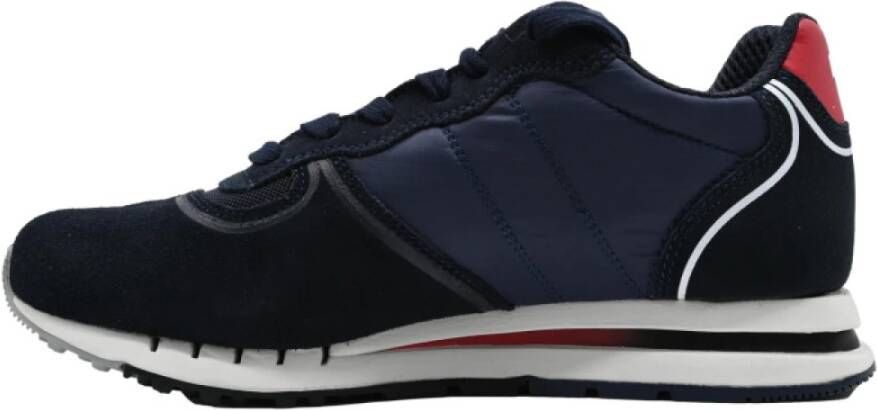 Blauer Navy Red Sneakers voor Mannen Multicolor Heren