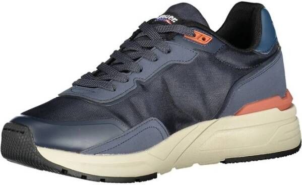 Blauer Polyester Sneaker Blue Heren