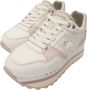 Blauer Roze Leren Sneaker met Grijze Suède White Dames - Thumbnail 2