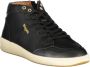 Blauer Zwarte Polyester Sneaker Black Heren - Thumbnail 2