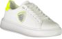 Blauer Sportieve witte vetersneakers met contrastdetails White - Thumbnail 6