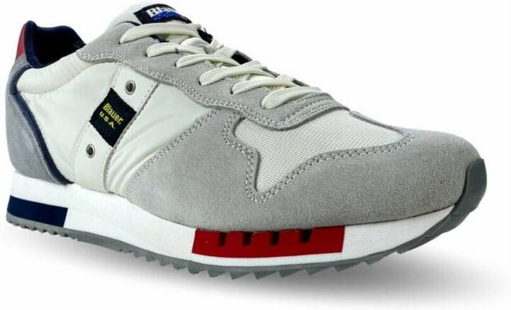 Blauer Sneakers Wit Heren