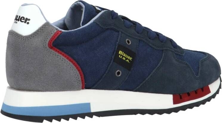 Blauer Rode Blauwe Sneakers Model: Sneaker Blauw Heren