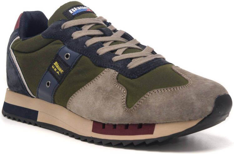 Blauer Heren Sneakers met vetersluiting Groen Heren