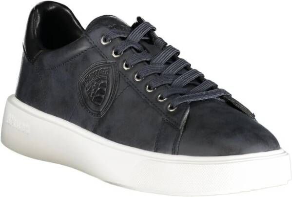 Blauer Sportieve Polyester Sneaker met Contrastdetails Blue Dames