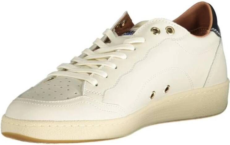 Blauer Sportieve Veterschoenen met Print White Heren