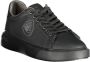 Blauer Sportieve Zwarte Polyester Sneaker met Contrastdetails Black Heren - Thumbnail 5