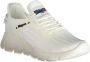 Blauer Witte Polyester Sneaker met Sportieve Details White Heren - Thumbnail 3