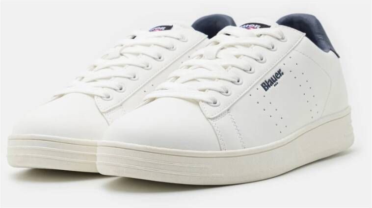 Blauer Witte Marine Sneakers voor Mannen White Heren