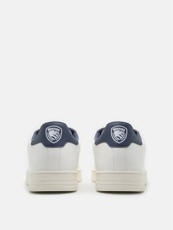 Blauer Witte Marine Sneakers voor Mannen White Heren