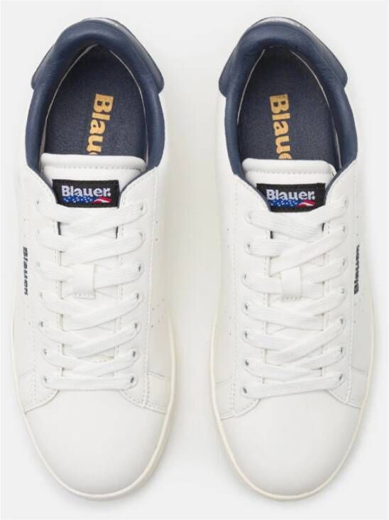 Blauer Witte Marine Sneakers voor Mannen White Heren