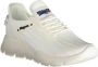 Blauer Witte Polyester Sneaker met Sportieve Details White Heren - Thumbnail 6