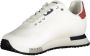 Blauer Witte Polyester Sneaker met Sportieve Details White Heren - Thumbnail 6