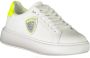 Blauer Sportieve witte vetersneakers met contrastdetails White - Thumbnail 9