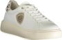 Blauer Witte Polyester Sneaker met Veters White - Thumbnail 6