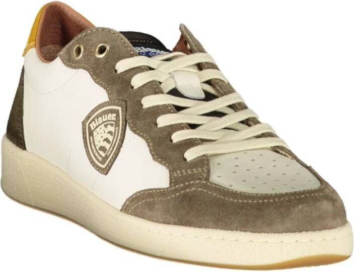 Blauer Witte Polyester Sneaker Multicolor Heren